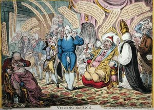 Visitando a los enfermos de James Gillray