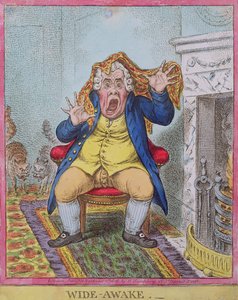 Despierto, publicado por Hannah Humphrey en 1806 de James Gillray
