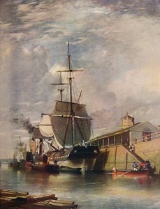 Puerto de Belfast - Escaleras del Ferry, 1851 de James Glen Wilson
