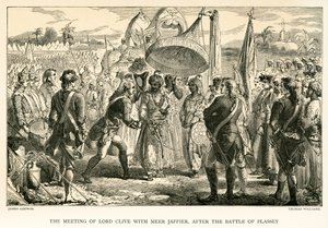 El encuentro de Lord Clive con Meer Jaffier, después de la batalla de Plassey de James Godwin