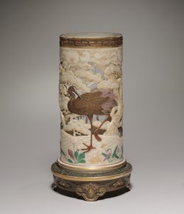 Jarrón, fabricante Fábrica de Porcelana de Worcester, 1873 de James Hadley