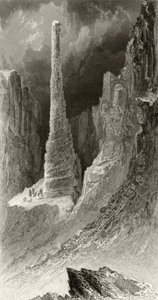 Monumento de Tennyson, grabado por J. McGoffin, de 