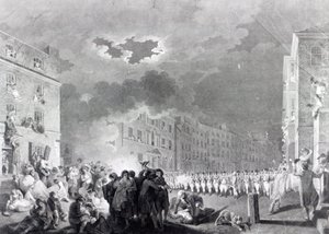 Disturbio en Broad Street, junio 1780 de James Heath