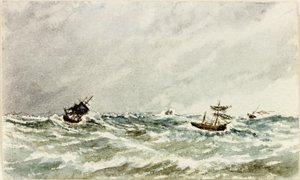 Tormenta en el mar frente al Tyne de James Henry Cleet