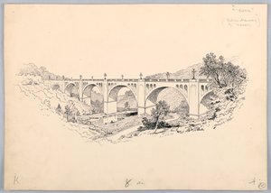 Un puente, diseño para la cena de la Junta de Comercio de Washington, 13 de mayo de 1908