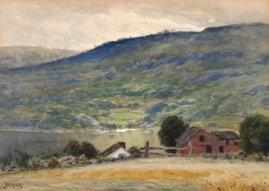 Colina y lago de James Henry Moser