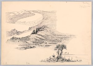 Tres paisajes, diseño para la cena de la Junta de Comercio de Washington, 13 de mayo de 1908