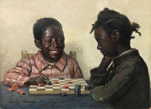 Sin título Dos niños jugando a las damas