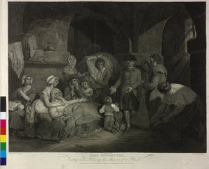 John Howard en la visita a una prisión de James Hogg