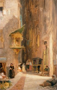 Calle en Génova (óleo sobre lienzo)
