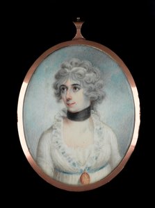 Dama no identificada (1801-1881), hacia 1820 (acuarela sobre marfil) de James Holmes