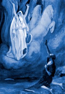 Elías asciende en un carro de fuego - Biblia de James Jacques Joseph (after) Tissot