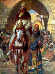 El triunfo de Mardoqueo por J James Tissot - Biblia de James Jacques Joseph (after) Tissot