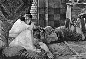 Sansón revela su secreto a Dalila de James Jacques Joseph (after) Tissot