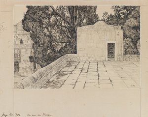 Una esquina del Haram, ilustración de La Vida de Nuestro Señor Jesucristo de James Jacques Joseph Tissot