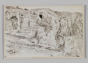 Tumbas antiguas, Valle de Hinnom, ilustración de La Vida de Nuestro Señor Jesucristo de James Jacques Joseph Tissot
