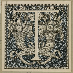Letra capital T, ilustración de La vida de Nuestro Señor Jesucristo
