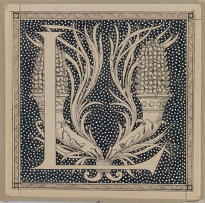 Letra capital L, ilustración de La vida de Nuestro Señor Jesucristo