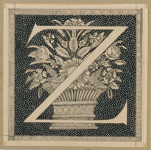 Letra capital Z, ilustración de La vida de Nuestro Señor Jesucristo