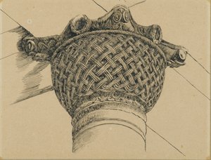 Capitel de la Mezquita de El-Aksa, ilustración de La vida de Nuestro Señor Jesucristo, 1886-94