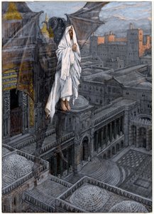 Cristo llevado a un pináculo del templo, ilustración para La vida de Cristo, c.1884-96 de James Jacques Joseph Tissot