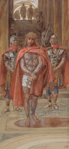 Cristo deja la sala de juicio, ilustración de La Vida de Cristo, c.1886-94 de James Jacques Joseph Tissot