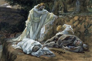 ¿No pudisteis velar conmigo una hora?, ilustración para La vida de Cristo, c.1886-94 de James Jacques Joseph Tissot