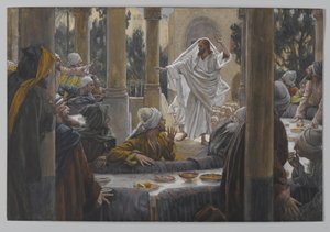 Maldiciones contra los fariseos, ilustración de La vida de nuestro Señor Jesucristo, 1886-96