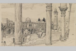 Explanada del Haram, ilustración de La Vida de Nuestro Señor Jesucristo de James Jacques Joseph Tissot