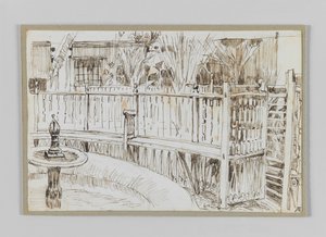 Jardín de los derviches danzantes en Cairo, ilustración de La Vida de Nuestro Señor Jesucristo