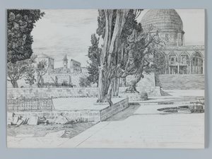 Haram, Mezquita de Es-Sakrah, ilustración de La vida de Nuestro Señor Jesucristo de James Jacques Joseph Tissot