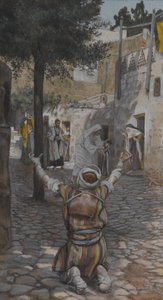 Curación de los leprosos en Capernaum, ilustración de La vida de nuestro Señor Jesucristo de James Jacques Joseph Tissot