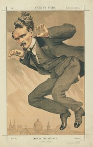 Henri Rochefort, La Voyoucratie, 22 de enero de 1870, caricatura de Vanity Fair de James Jacques Joseph Tissot