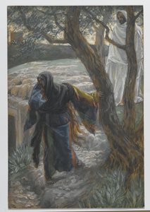 Jesús aparece a María Magdalena, ilustración de La vida de nuestro Señor Jesucristo, 1886-94 de James Jacques Joseph Tissot