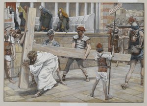 Jesús cargando la cruz, ilustración de La vida de Nuestro Señor Jesucristo, 1886-94 de James Jacques Joseph Tissot