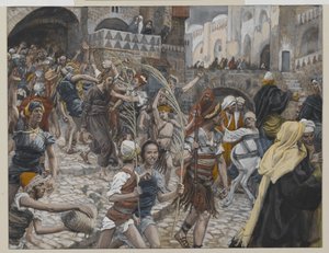 Jesús llevado de Caifás a Pilato, ilustración de La vida de Nuestro Señor Jesucristo, 1886-94 de James Jacques Joseph Tissot