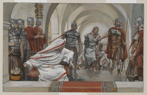 Jesús llevado de Herodes a Pilato, ilustración de La vida de Nuestro Señor Jesucristo, 1886-94 de James Jacques Joseph Tissot