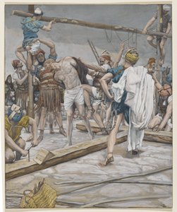 Jesús despojado de su ropa, ilustración de La vida de Nuestro Señor Jesucristo, 1886-94