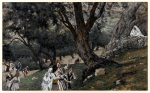 Jesús salió a un lugar desierto, ilustración para La vida de Cristo, c.1884-96 de James Jacques Joseph Tissot