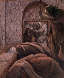 Jesús en la tumba, ilustración de La vida de Cristo de James Jacques Joseph Tissot