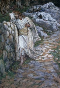 Mi Alma Está Muy Triste Hasta la Muerte, ilustración de La Vida de Cristo, c.1884-96 de James Jacques Joseph Tissot
