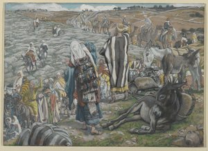 Al regresar de Jerusalén se nota que Jesús está perdido, ilustración de La vida de nuestro Señor Jesucristo de James Jacques Joseph Tissot