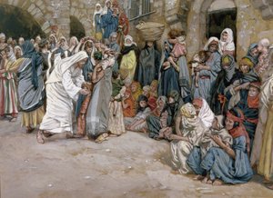 Dejad que los niños vengan a mí, ilustración para La Vida de Cristo, c.1886-96 de James Jacques Joseph Tissot