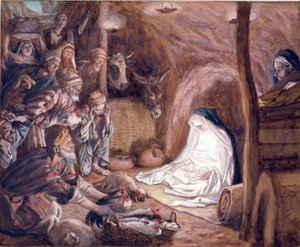 La adoración de los pastores, ilustración para La vida de Cristo, c.1886-94 de James Jacques Joseph Tissot