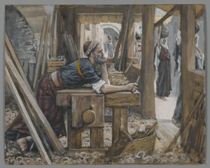 La ansiedad de San José, ilustración de La vida de nuestro Señor Jesucristo de James Jacques Joseph Tissot