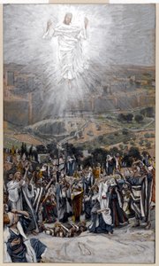 La ascensión desde el Monte de los Olivos, ilustración para La vida de Cristo, c.1884-96