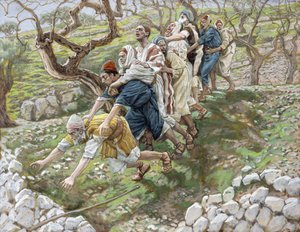 Los ciegos guiando a los ciegos, ilustración de La Vida de Cristo, c.1886-94 de James Jacques Joseph Tissot