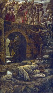 El Puente sobre el Arroyo Cedrón - de “La vida de nuestro Señor Jesucristo” - 1899 por James Tissot de James Jacques Joseph Tissot