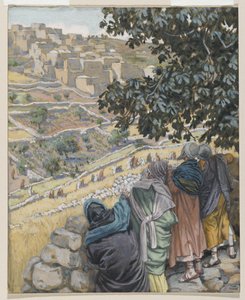 Los discípulos comen trigo, ilustración de La vida de nuestro Señor Jesucristo de James Jacques Joseph Tissot