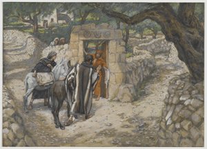 El pollino de Betfagé, ilustración de La vida de nuestro Señor Jesucristo, 1886-94